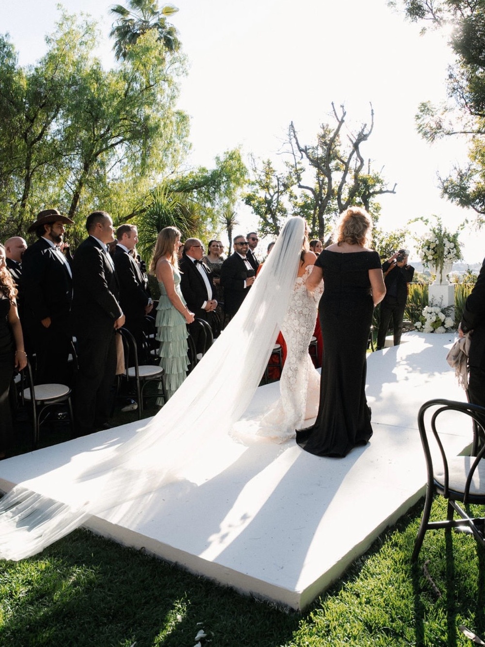 Galia Lahav Ivory Silk Veil